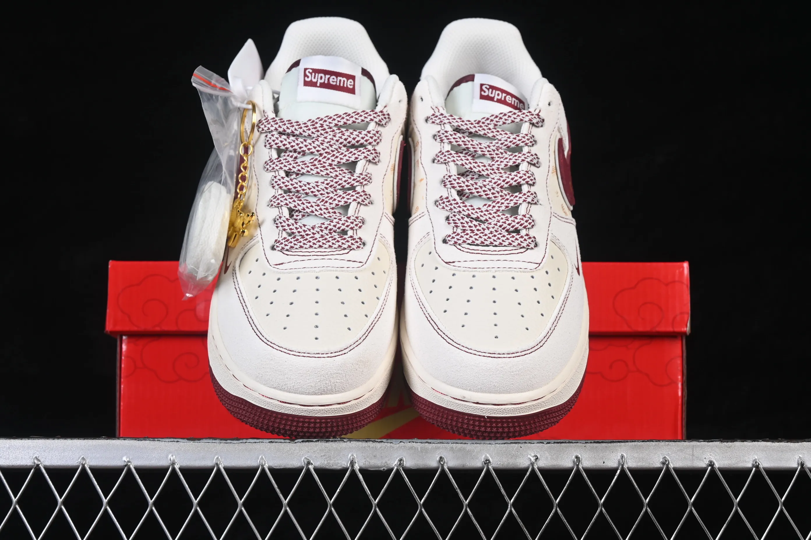 All Categories Nk Air Force 1 Air Force Series Nk Air Force 1 Low Air Force Low Nike Air Force 1'07 Low Beige Burgundy Air Force One Low Casual Sneakers XL1982-336